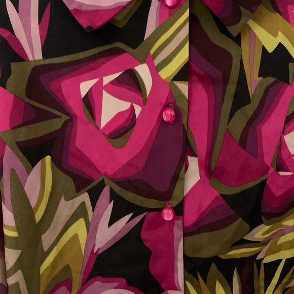 EUC Missoni for Target Floral Button Blouse Small - Picture 4 of 6